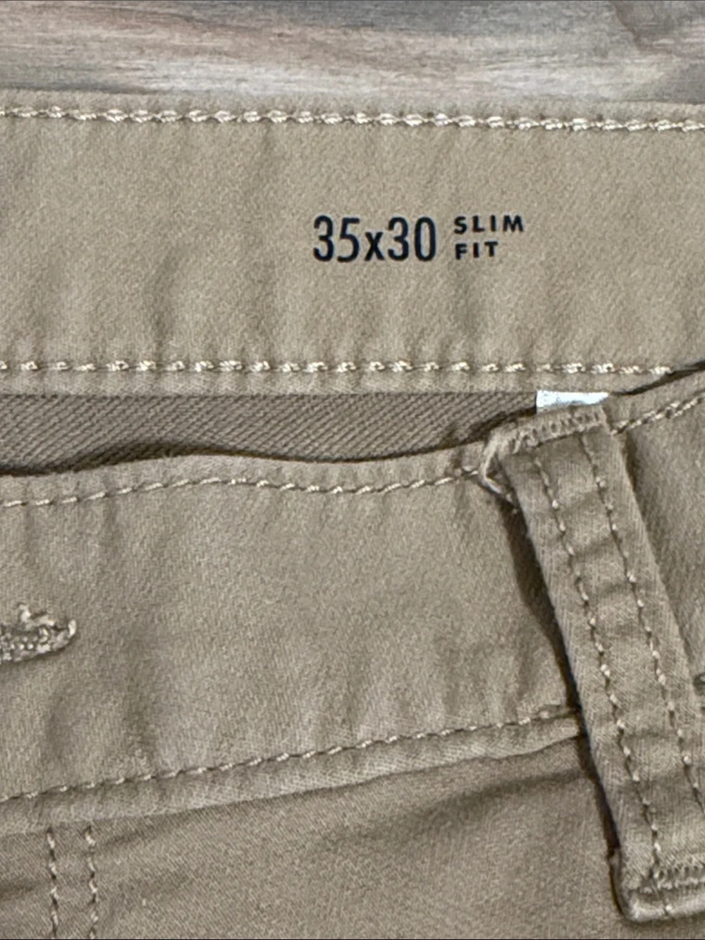 Banana Republic Mens Travel Jean Slim Fit Pants 35x30 Whiskey Khaki Brown Chino